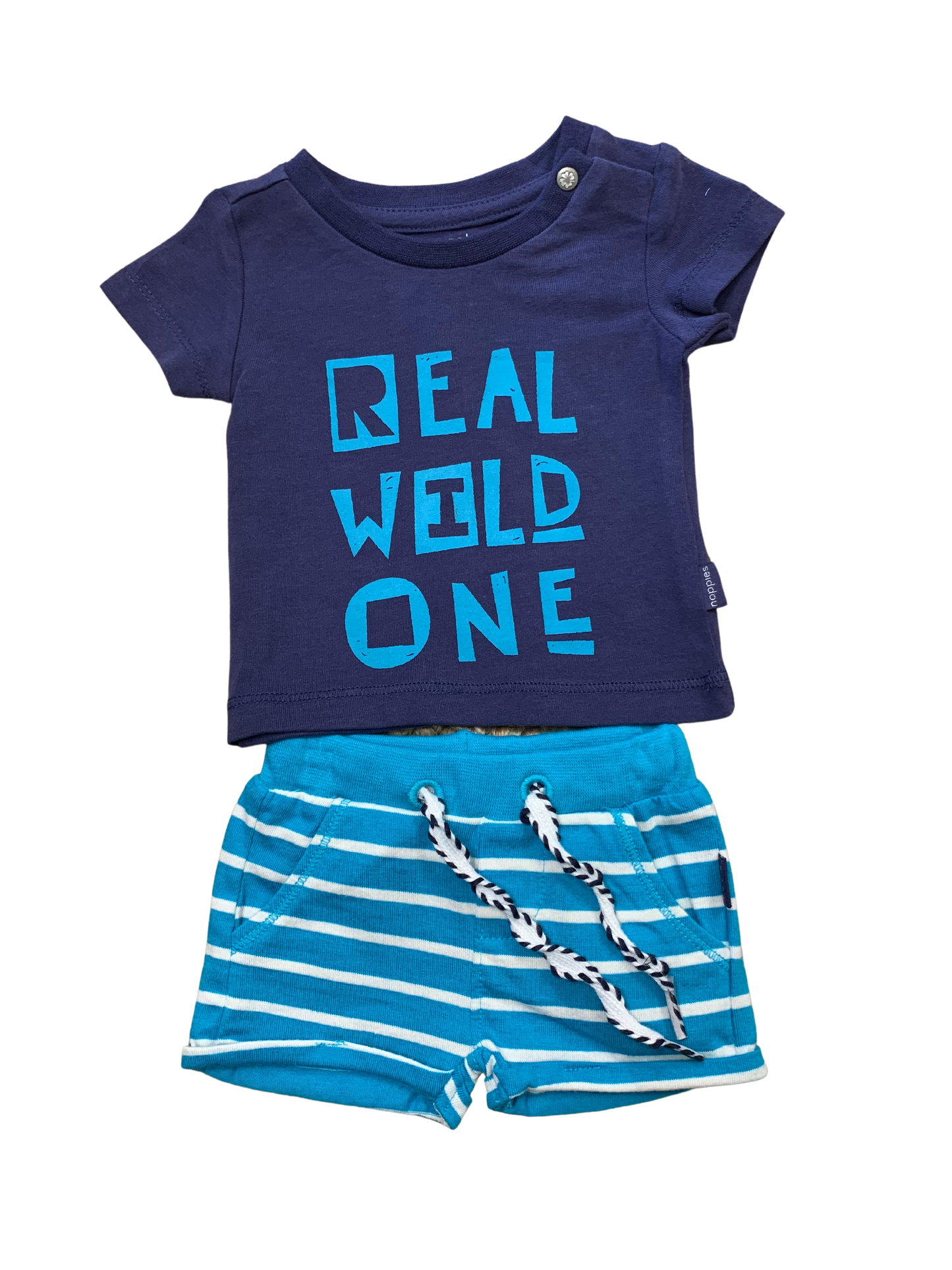 Noppies - Ensemble chandail et short bleu (0-1 mois)