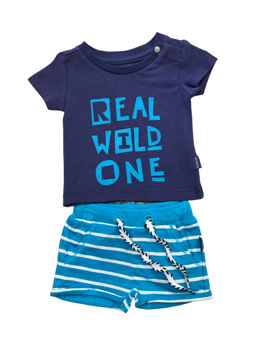 Noppies - Ensemble chandail et short bleu (0-1 mois)