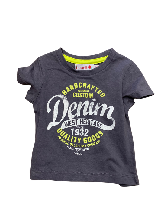 Boboli -  Chandail gris denim, 6 mois