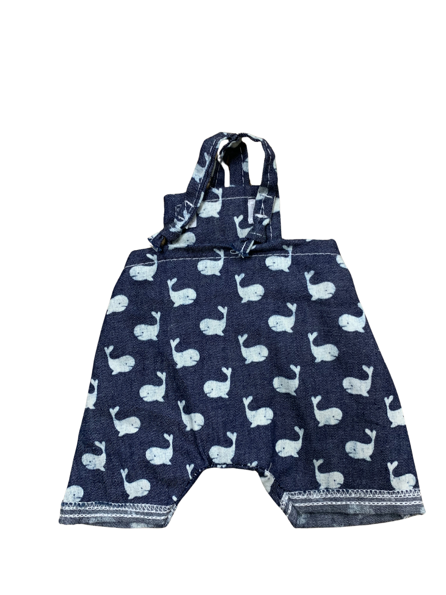 Veille sur toi - Salopette en jeans avec poissons pour poupée gordis
